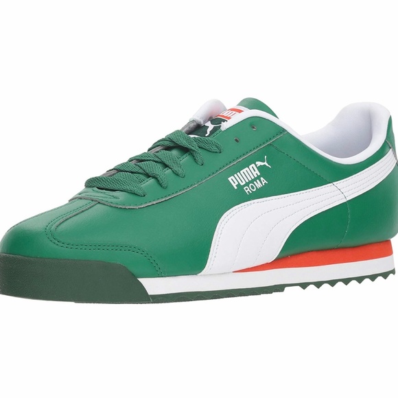 green puma tennis shoes